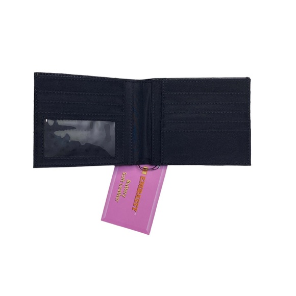 NWT Embassy Genuine Soft Leather Black Bi-Fold Wallet Style LULWALS - Picture 5 of 6